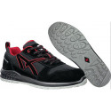 Chaussure de travail CLIFTON ST LOW pointure 41 noire/rouge cuir velours hydroph 