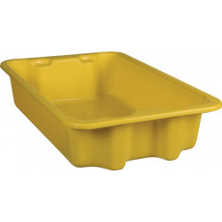 Bac gerbable-emboîtable PP jaune L590xl380xH135mm 