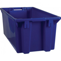 Bac gerbable-emboîtable PP bleu L800 x l400 x H300mm 