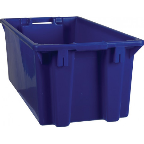 Bac gerbable-emboîtable PP bleu L800 x l400 x H300mm 