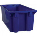 Bac gerbable-emboîtable PP bleu L800 x l400 x H300mm 