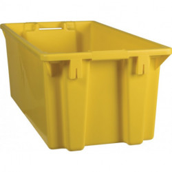 Bac gerbable-emboîtable PP jaune L800 x l400 x H300mm 