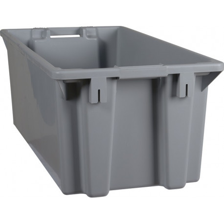 Bac gerbable-emboîtable PP gris L800 x l400 x H300mm 