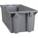 Bac gerbable-emboîtable PP gris L800 x l400 x H300mm 