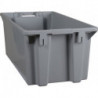 Bac gerbable-emboîtable PP gris L800 x l400 x H300mm 