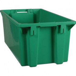 Bac gerbable-emboîtable PP vert L800 x l400 x H300mm 