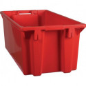 Bac gerbable-emboîtable PP rouge L800 x l400 x H300mm 