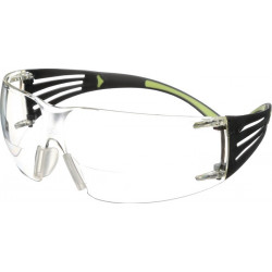 Lunettes de protection Reader SecureFit -SF400 EN 166 branches noires/vertes, verres tr. +2,5 polycarbonate 3M