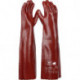 Gant protection ctre produits chimiques Pirat taille 10 rouge-brun PVC EN 388. E (Par 6)