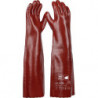 Gant protection ctre produits chimiques Pirat taille 10 rouge-brun PVC EN 388. E (Par 6)