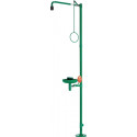 Douche de secours ClassicLine avec douche oculaire avec bassin réc. montage au s 