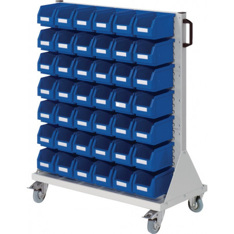 Chariot à roulettes RasterMobil H1230xl1000xP500mm Boîtextaille 42 x taille 6 bl 