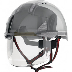 Casque d'escalade industriel EVO® VISTAshield® Dualswitch™ blanc/ABS fumé 