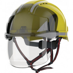 Casque d'escalade industriel EVO® VISTAshield® Dualswitch™ jaune/ABS fumé 