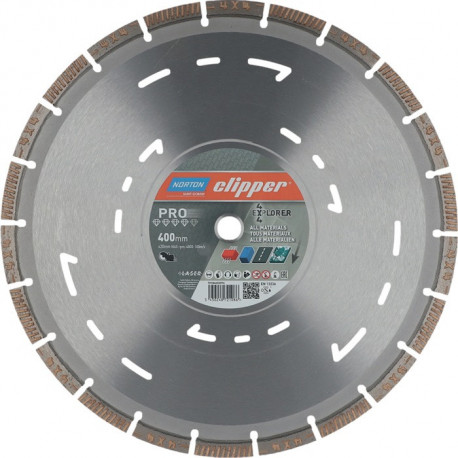 Disque diamanté 4 x 4 Explorer D. 400 mm perçage de 20 mm pour tronç 