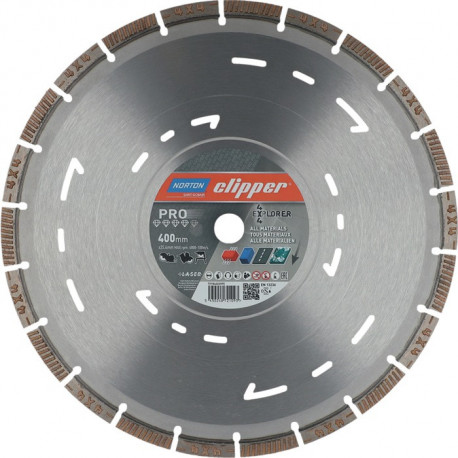 Disque diamanté 4 x 4 Explorer D. 400 mm perçage de 25.4 mm pour tro 