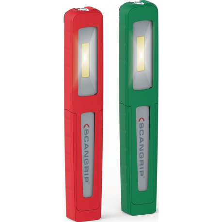 Set de baladeuses à batterie LED UNIPEN 3,7 V 750 mAh Li-Ion 1,5 W 75/150 lm rouge+vert 