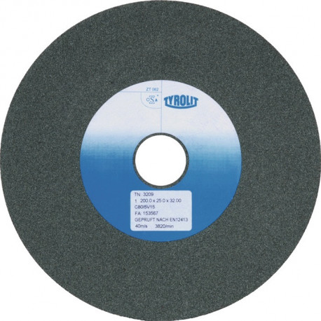 Disque pour tourets à meuler D.125xB20x32 mm 80 80 carbure de silicium TYROLIT