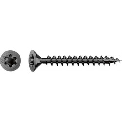 Vis universelle SPAX SeKo T-STAR+ 4.0 x 50 Galvanisé noir HP (Par 200)