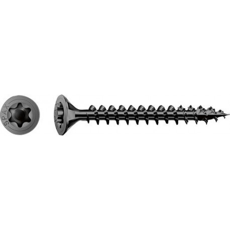 Vis universelle SPAX SeKo T-STAR+ 4.5 x 30 Galvanisé noir HP (Par 200)