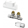 FORMAT Therm ensemble de connexion de radiateur de salle de bain 2ème coin. Blanc