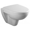 Toilette suspendu à chasse d’eau sans rebord. Blanc FORMAT Pro