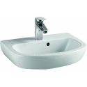 Lavabo FORMAT Pro 50x38cm. blanc. 1 trou robinetterie. avec débordement