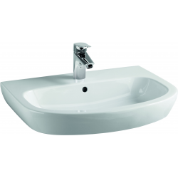 Lavabo FORMAT Pro 55x44cm. blanc. 1 trou robinetterie. avec débordement
