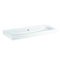 Lavabo FORMAT design 120 x 48.5 cm. blanc F-clean. sans trou robinettrie. avec débordement