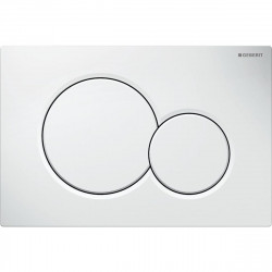 Plaque de déclenchement Geberit Sigma01 double touche: Blanc alpin