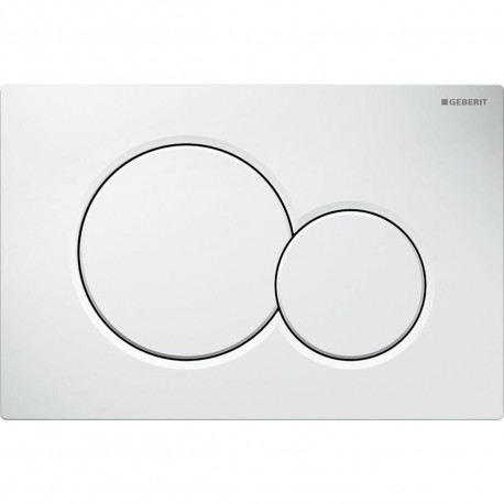 Plaque de déclenchement Geberit Sigma01 double touche: Blanc alpin