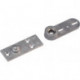 Palier au sol 8550 pour portes battantes, montage latéral hauteur 27 mm DORMA