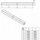 Carré porte OGRO 120 FS SECURE 9mm TS 107-113mm broche pleine fendue OGRO
