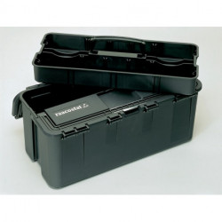 Mallette à outils ESD Compact 15 L.426xP.215xH.170mm a.ESD-PP noir Porte-outils avec cloisons Trgf.20kg conducteur RAACO