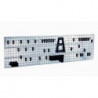 Jeu de crochets à outils avec panneaux perforés Panneau mural à outils x 3 + 44 clips 3 panneaux perforés avec 44 crochets à outils assortis L.1560xH.440mm RAACO