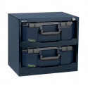 SafeBox 150x2 coffre-fort (équipé) L.451xP.330xH.403mm boîtier en acier avec 2 bacs de tri 871533 avec serrure et rails télescopiques RAACO