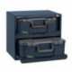 SafeBox 150x2 coffre-fort (équipé) L.451xP.330xH.403mm boîtier en acier avec 2 bacs de tri 871533 avec serrure et rails télescopiques RAACO