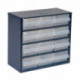 Casier de rangement pour petites pièces acier 612-02 B.306xT.150xH.283mm 12 tiroirs RAACO