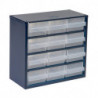 Casier de rangement pour petites pièces acier 612-02 B.306xT.150xH.283mm 12 tiroirs RAACO