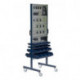 Support double, boîte de présentation d'outils, double support, double support avec 4 trous et 2 plaques à fentes L.571xP.570xH.1600mm des deux côtés pour équiper RAACO