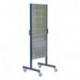 Support double, boîte de présentation d'outils, double support, double support avec 4 trous et 2 plaques à fentes L.571xP.570xH.1600mm des deux côtés pour équiper RAACO