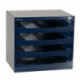 Coffre-fort (vide) L.452xP.330xH.405mm pour 871526, 871527, 795638, 795639 Boîtier en tôle d'acier pour 4 caisses CL 55 RAACO