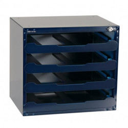 Coffre-fort (vide) L.452xP.330xH.405mm pour 871526, 871527, 795638, 795639 Boîtier en tôle d'acier pour 4 caisses CL 55 RAACO