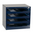Coffre-fort (vide) L.452xP.330xH.405mm pour 871526, 871527, 795638, 795639 Boîtier en tôle d'acier pour 4 caisses CL 55 RAACO