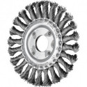 Brosse plate RBG 11512/22,2 ST 0,50 D. 115 mm épaisseur de fil 0,5 mm acier 12 mm 12500 min-¹ Vitesse de rotation maxi. 12500 min-¹ PFERD
