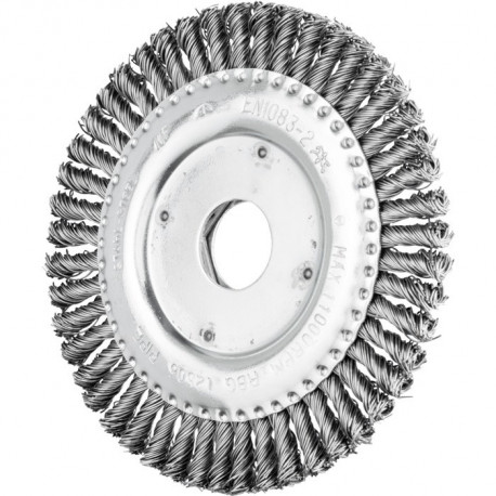 Brosse plate RBG 12506/222 PIPE ST 050 D. 125 mm aŠpaisseur de fil 05 mm acier