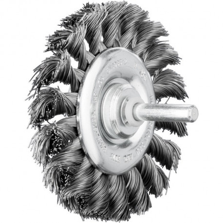 Brosse plate RBG 7012/6 ST 0,35 D. 70 mm 6 mm épaisseur de fil 0,35 mm acier 12 mm 25000 min-¹ Vitesse de rotation maxi. 25000 min-¹ PFERD