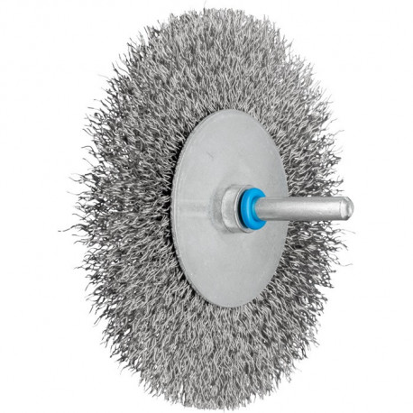 Brosse plate RBU 10010/6 INOX030 D. 100 mm 6 mm épaisseur de fil 03 mm VA 10 m
