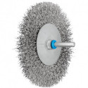 Brosse plate RBU 10010/6 INOX030 D. 100 mm 6 mm épaisseur de fil 03 mm VA 10 m