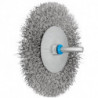 Brosse plate RBU 10010/6 INOX030 D. 100 mm 6 mm épaisseur de fil 03 mm VA 10 m